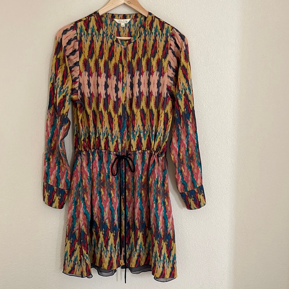 Anthropologie Babakul Watercolor 100% Silk Dress Size XS